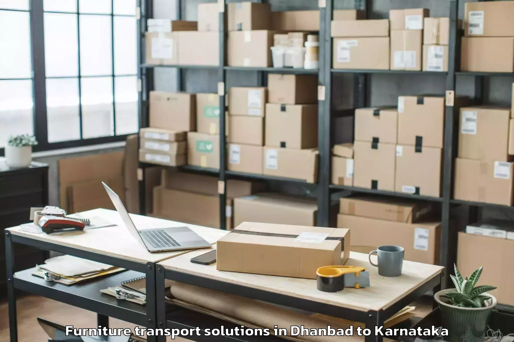 Dhanbad to Hirekerur Furniture Transport Solutions Booking